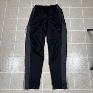Nike Running Jogger Pants Men Small Black Reflective Ankle Zip 683142-010